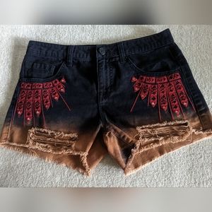 Phoenix Ember Distressed Denim Shorts